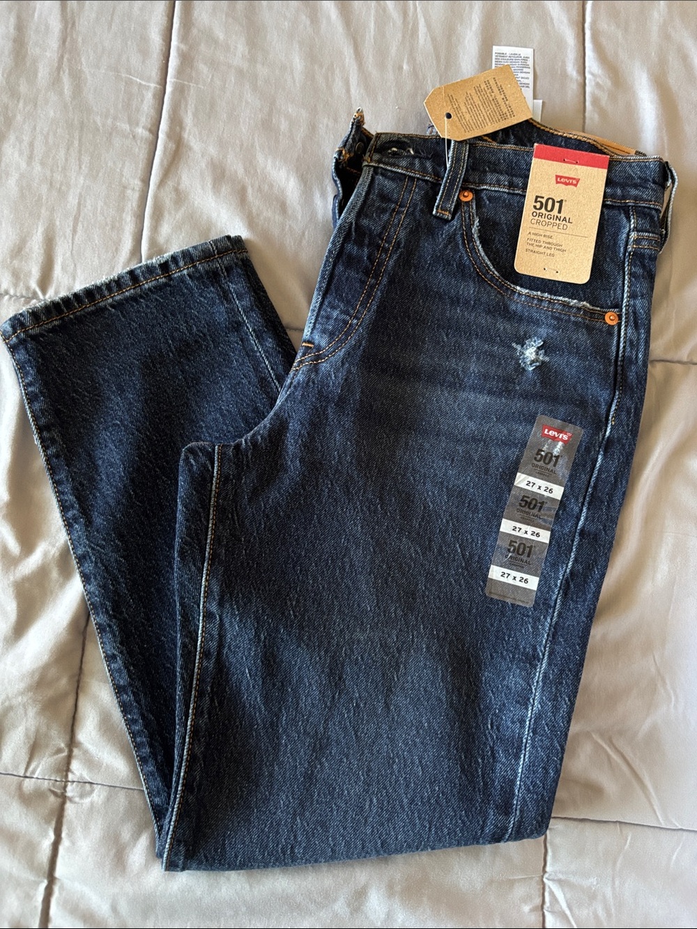 Levi's 501 Original Cropped Women’s Jeans - Dark Blue